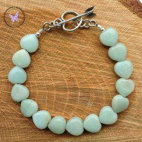 Amazonite Hearts Bracelet